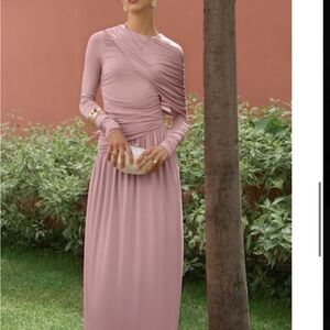 Lichi draped dress